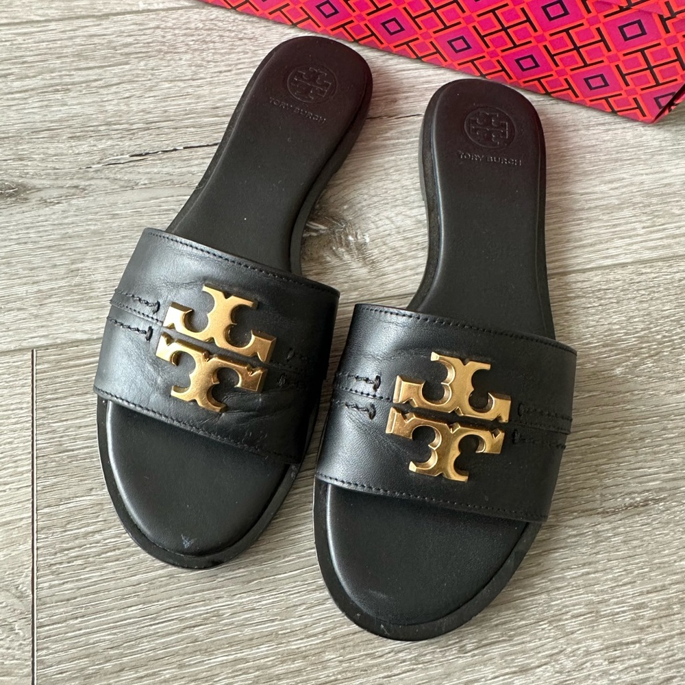 Tory Burch Everly Slides - Black size 7